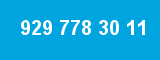929 778 30 11 929 778 30 11